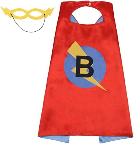 Intial Letter Name Superhero Cape