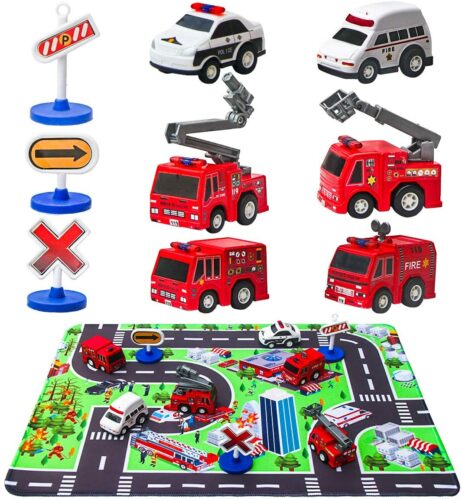Chicken Toys: Firetruck Toys With Play Mat