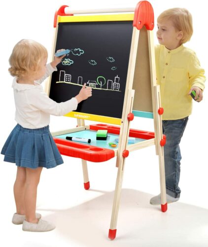 TOP BRIGHT Wooden Art Easel for Kids