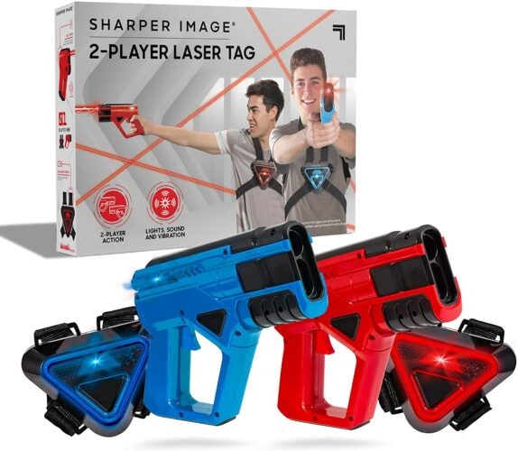 SHARPER IMAGE Two-Player Laser Tag Gun & Vest Armor Set